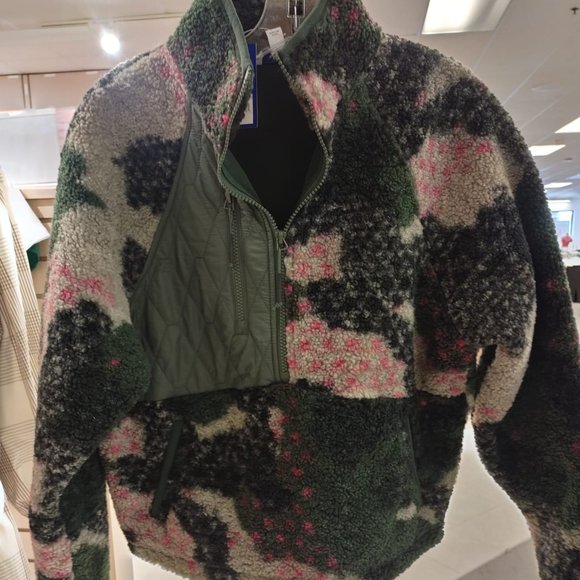 Joylab Womens 1/2 Zip Sherpa Pullover Sweatshirt - Picture 5 of 10